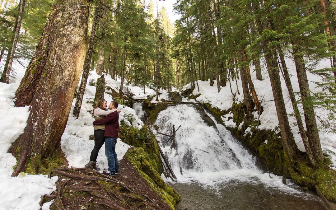 Alex and Lauren | Little Zigzag Falls Engagement | Mt. Hood, Oregon Wedding Photographer