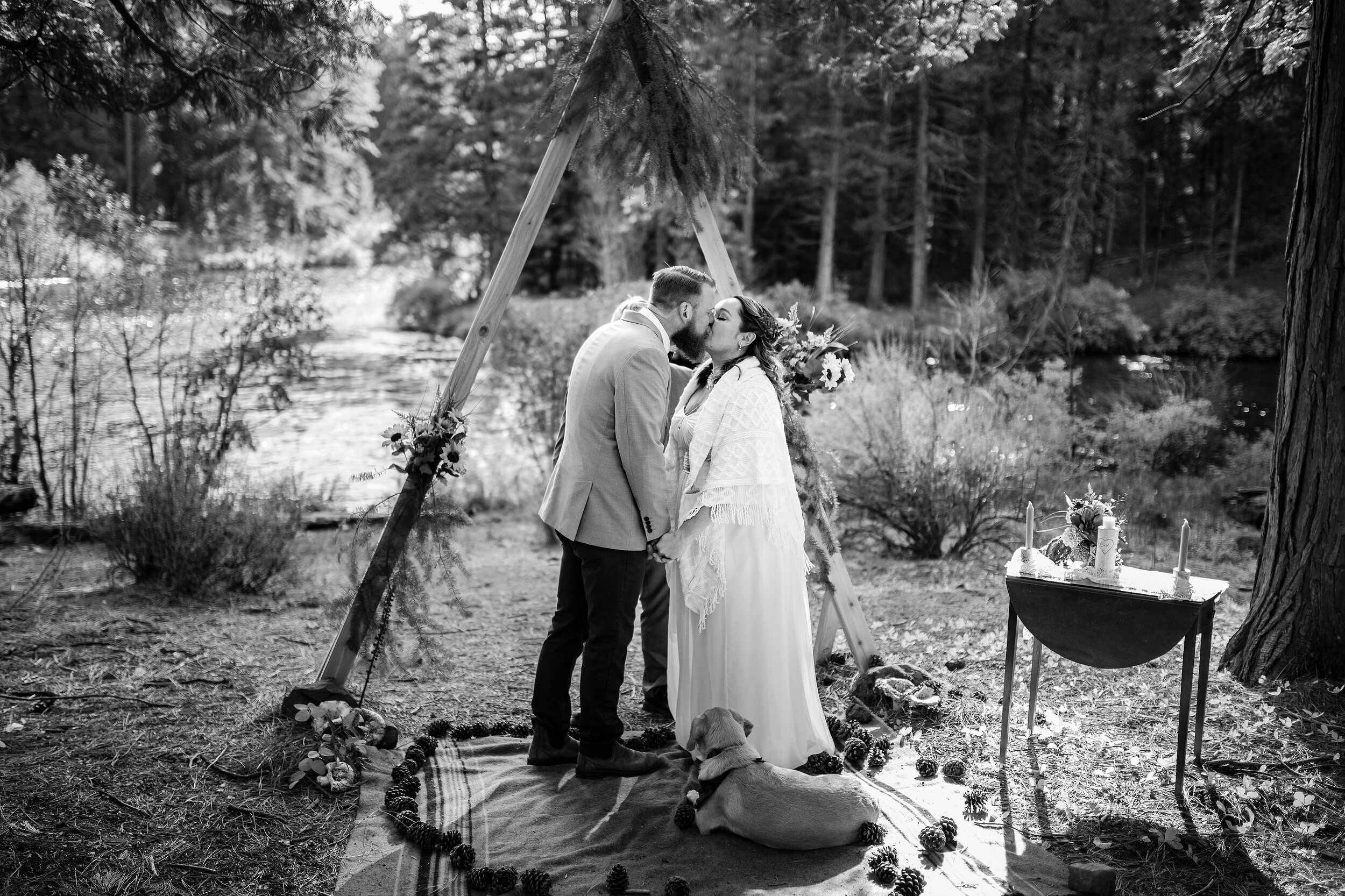 Kelly and Chad's Metolius River Elopement | Sisters, Oregon Wedding  Photographer - Salem Oregon Wedding Photographer, image size:2500x1666