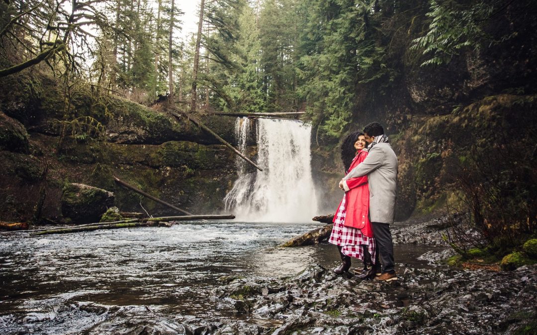 Apurva and Ajinkya | Silver Falls State Park Engagement Session