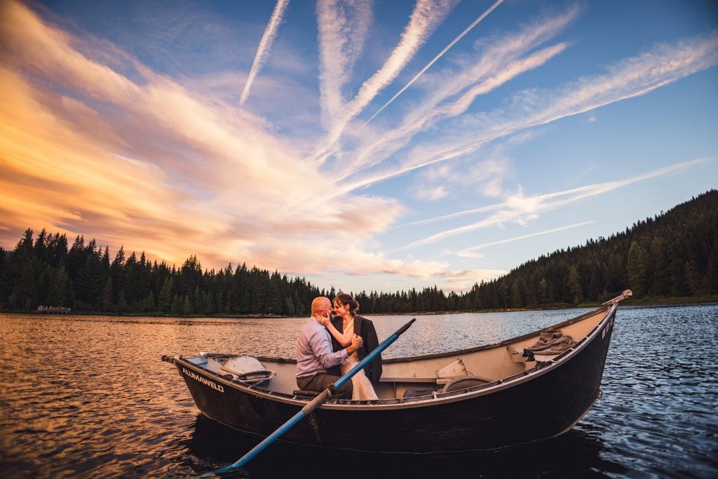 Trillium Lake Engagement Photos