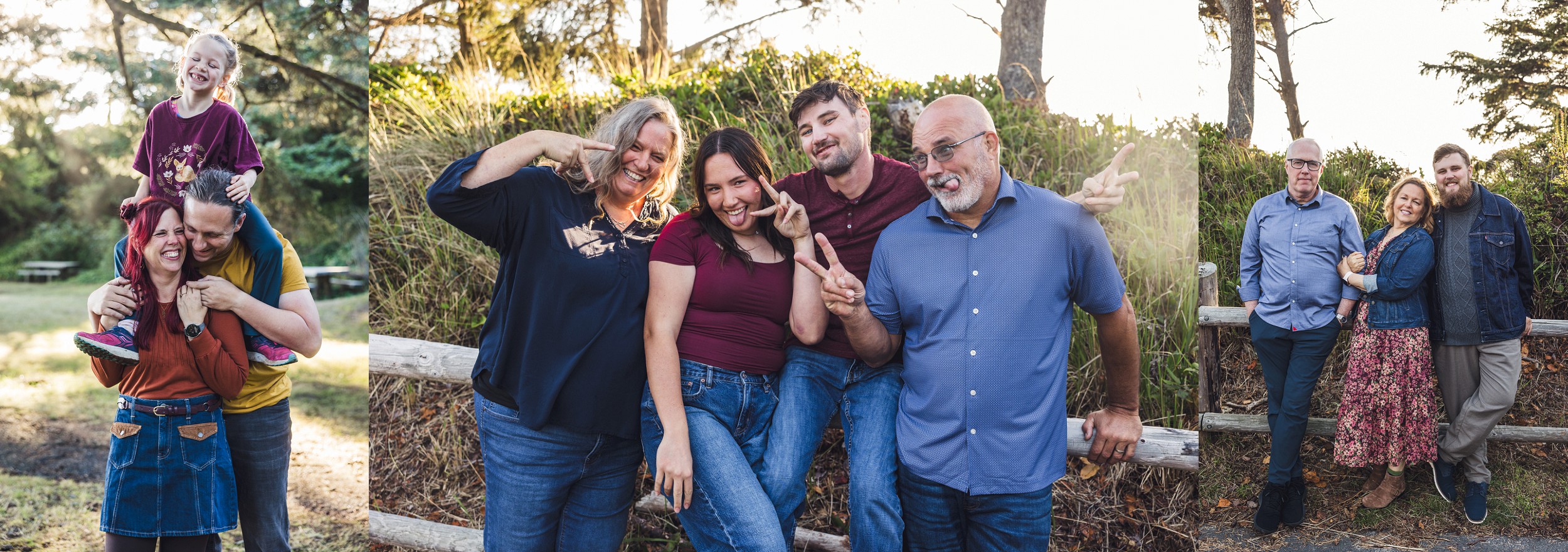 Extended Family Portraits at Newport Oregon